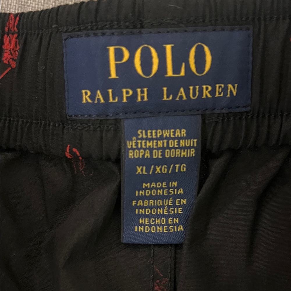 Polo Ralph Lauren Black Pajama Pants with Red Logo Men’s XL - Picture 6 of 8